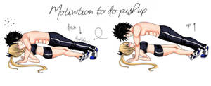 Motivation to do push up [Gray x Lucy]