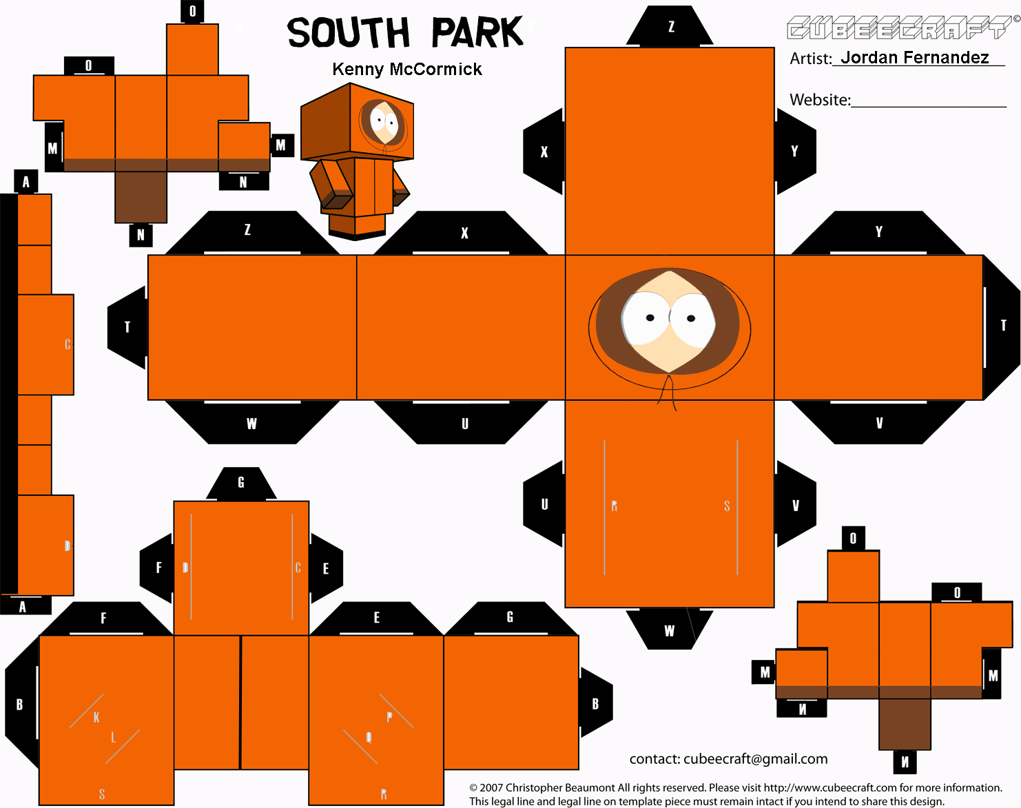 South Park Kenny Cubee Templat