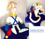 Earthworm Jim Plushie by MissNeens