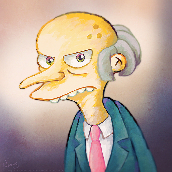 Grumpy Mr. Burns portrait