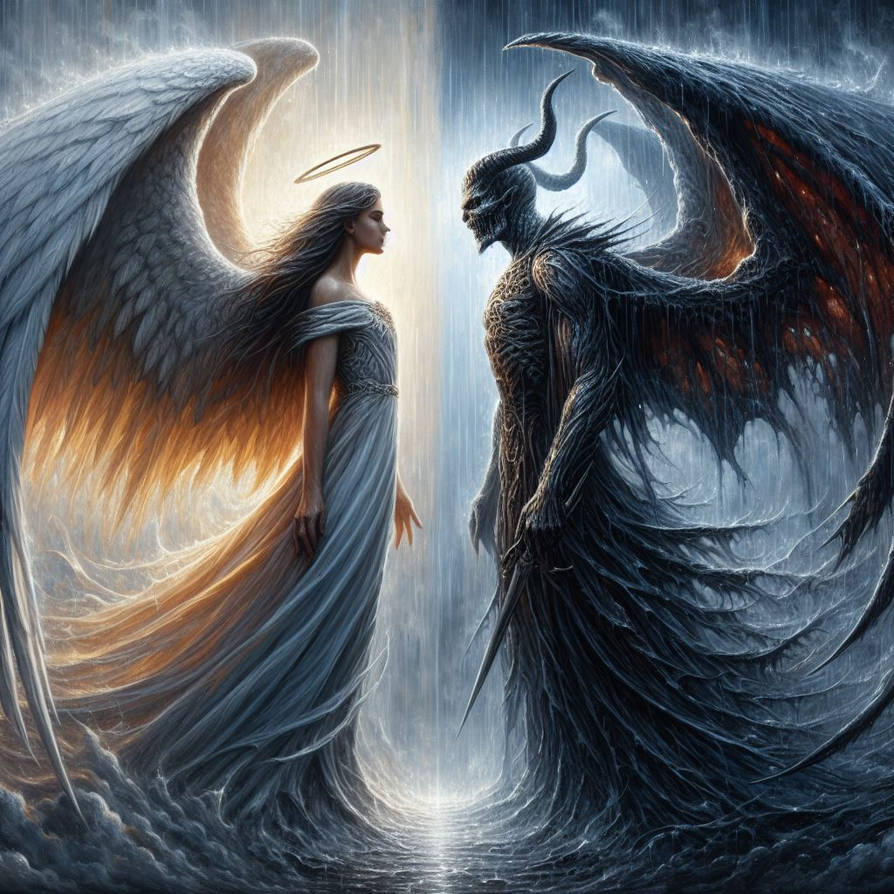 angel vs demon by samitdigitalart on DeviantArt