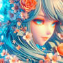 flowerpunk anime girl