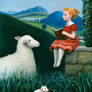 girl with a lamb