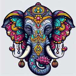 Majestic Decorated Elephant