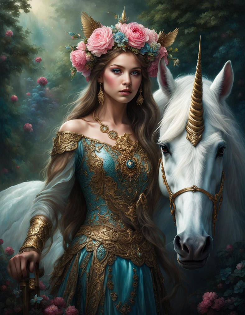Unique Princess Princess with her Unicorn by samitdigitalart on DeviantArt