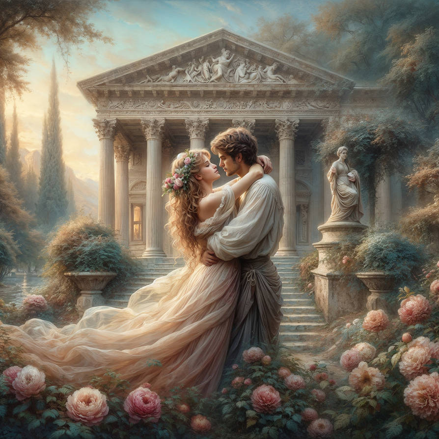 Portrait Among Roses The Embrace Among the Roses by samitdigitalart on DeviantArt