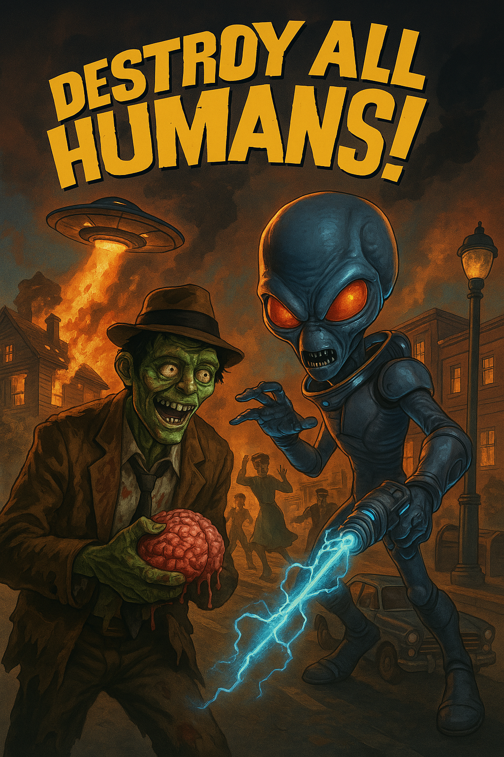 Less Zombies More Humans Destroy All Humans x Stubbs the Zombie Crossover by Storybrooke08 on ...
