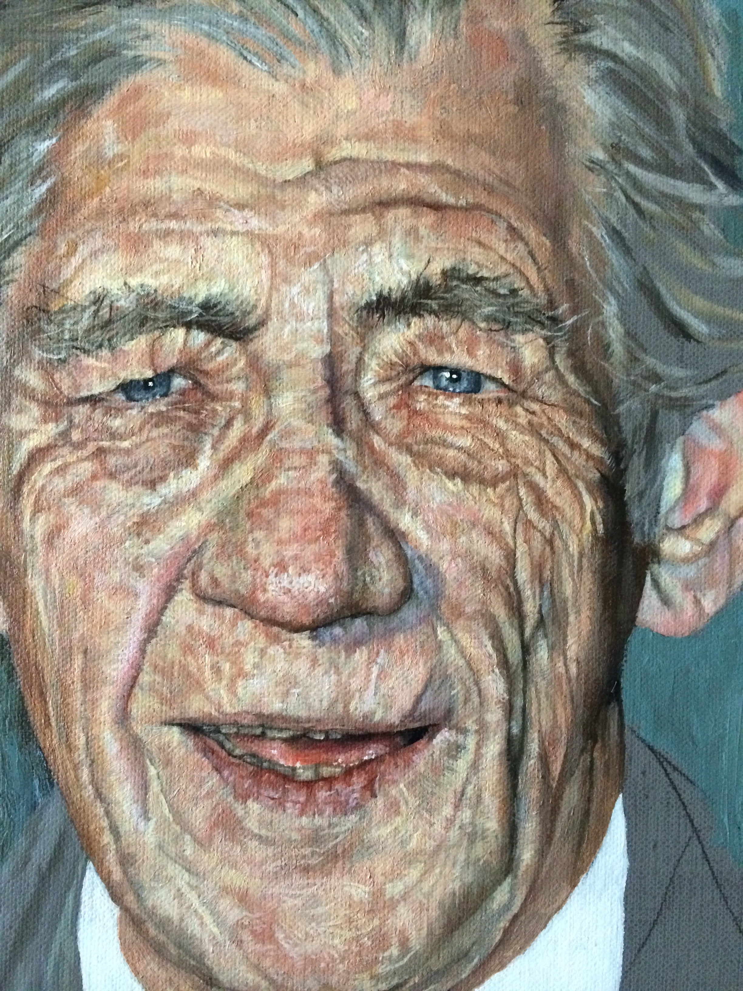 Work in Progress Painting of Sir Ian Mckellen