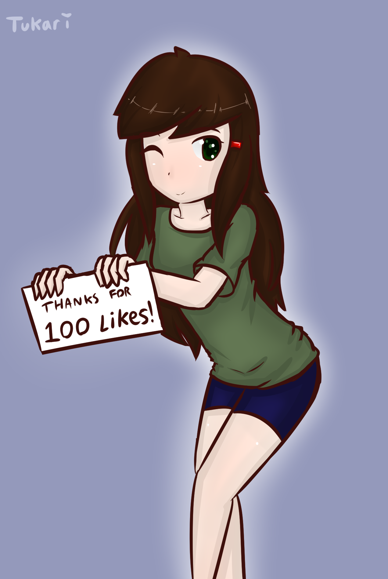 Digital Art - 100 likes sign