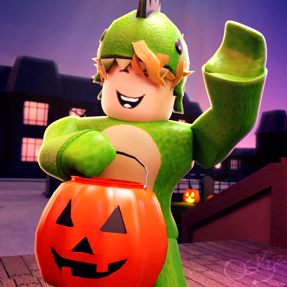 Bloxburg Halloween Thumbnail by 0Skyz on DeviantArt