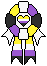 Nonbinary Flag Ribbon: One whose gender does not fit the binary of male or female; another term for genderqueer. dd706x6-7214930c-3bf3-4384-a6bc-29366a73