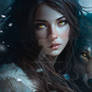 Girl with wolf