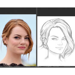 EMMA STONE CARICATURE