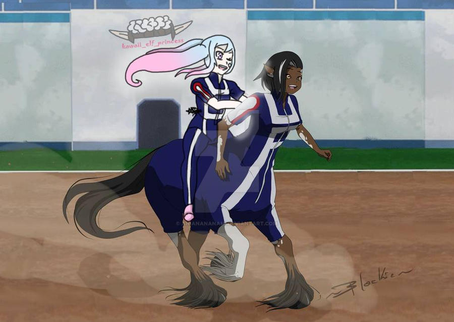 Riding on centaur by AnianaNanami on DeviantArt