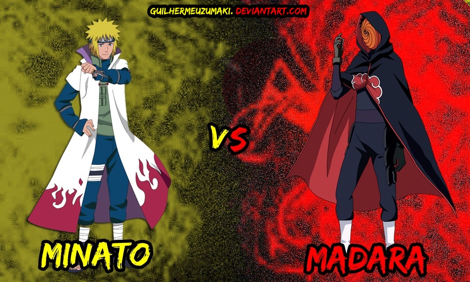 desenhos do rodrigo: minato namikaze vs madara uchiha