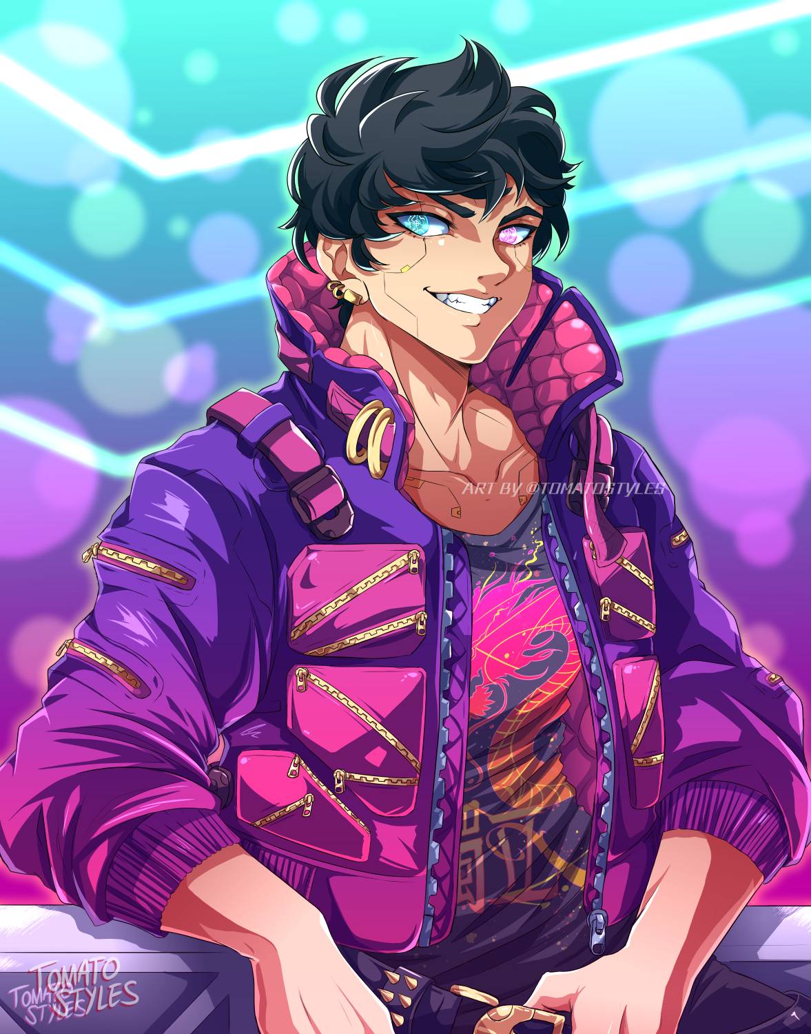Oc Deviantart Cyberpunk OC commission by TomatoStyles on DeviantArt
