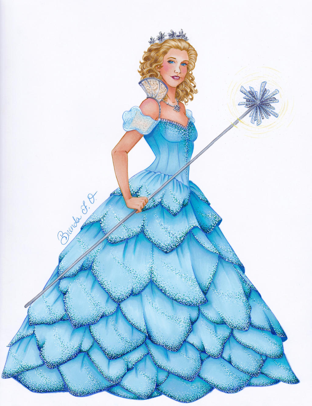 glinda the good witch blue dress Handmade