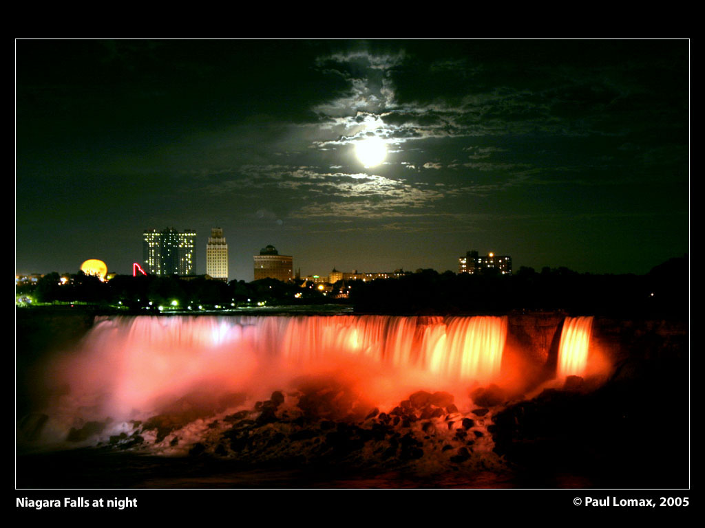 Niagara Falls at night