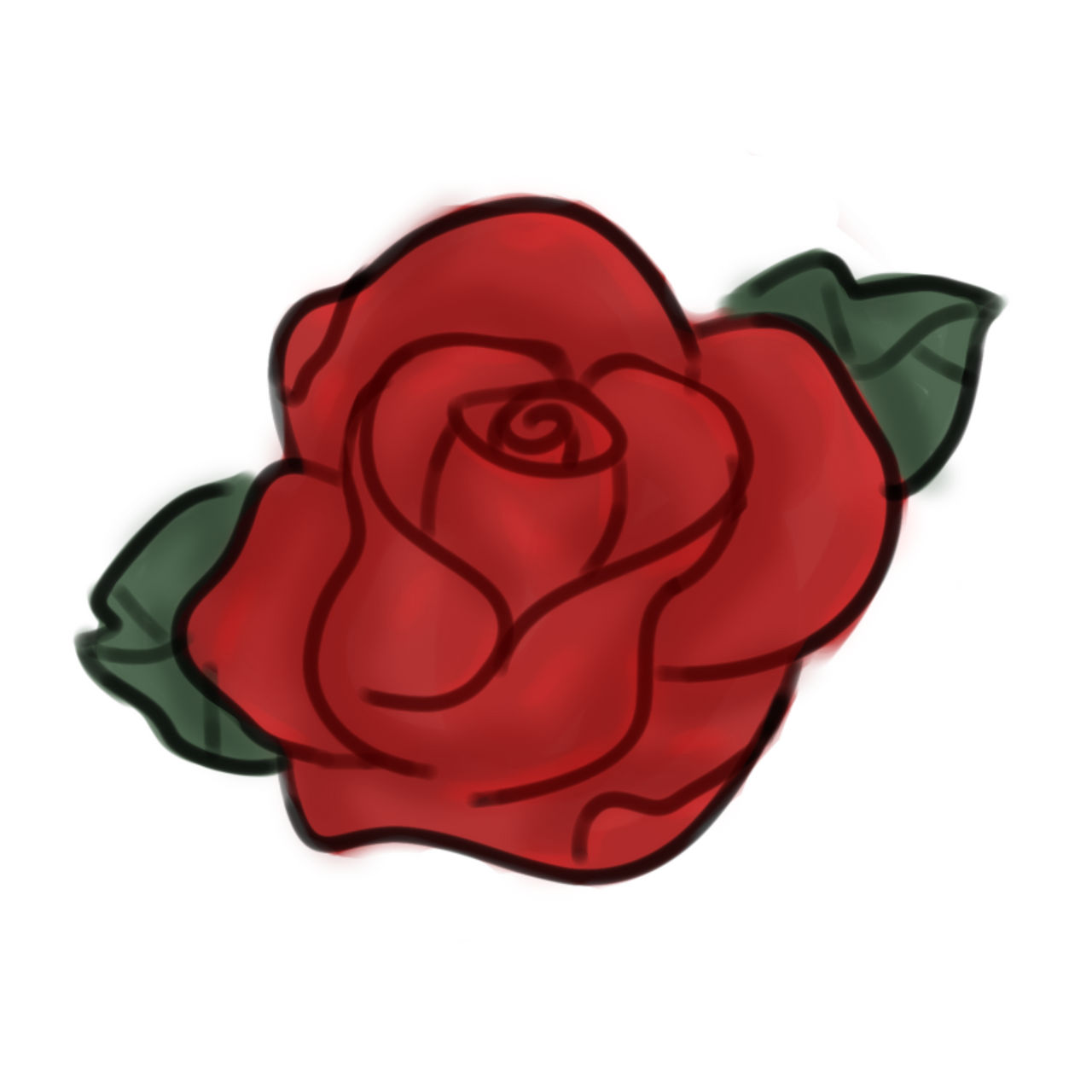 Simplistic Rose Drawing by Idk180109 on DeviantArt