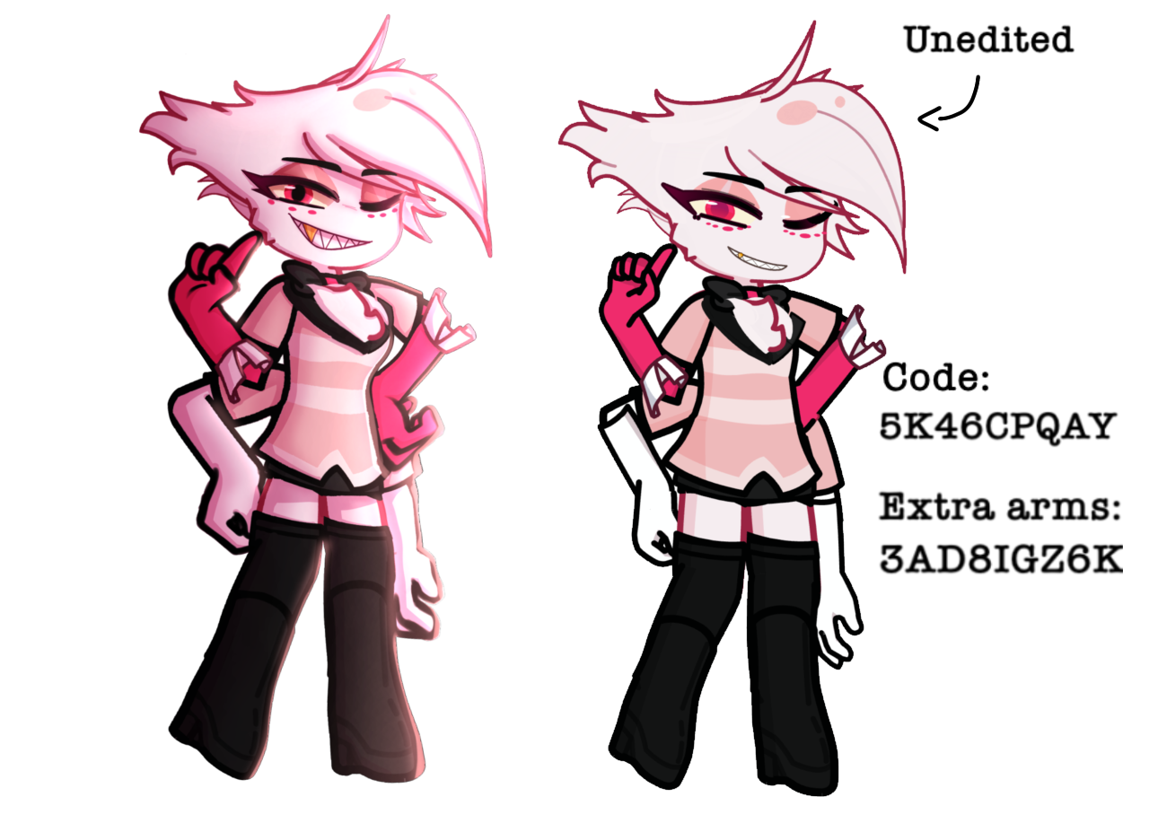 Angel Dust Gacha Life 2 edit + Redesign by Idk180109 on DeviantArt