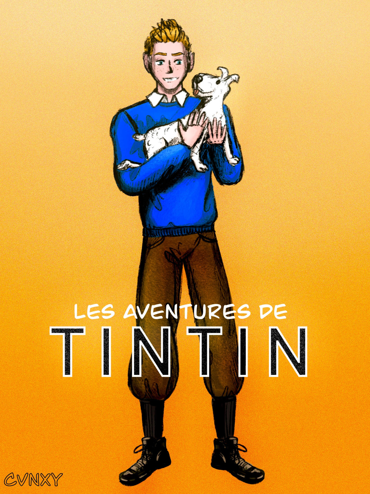 Tintin Deviantart Tintin by cvnxy on DeviantArt