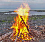 Fire over the lagoon by philippeL