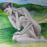 Lady of Automn - Charcoal and Pastels