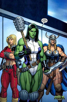 She Hulk ,Thundra and Walkyrie