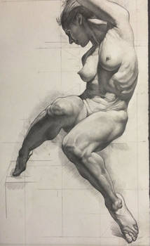 Muscle girl art