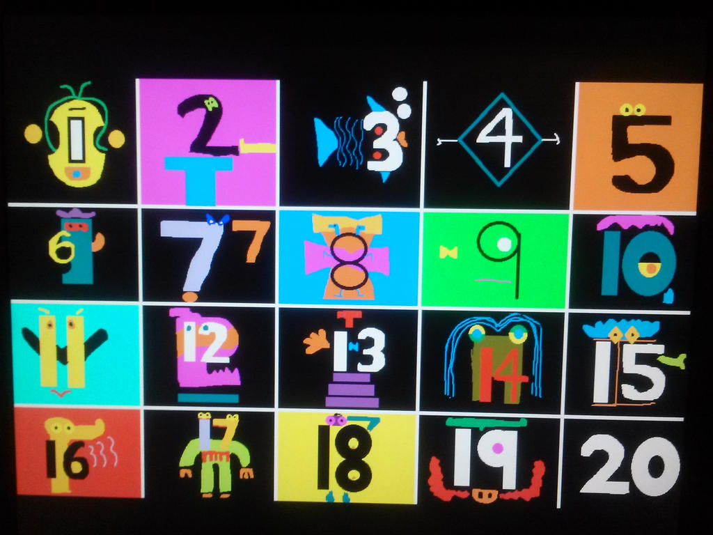 Sesame Street The Number Of The Day 20 Sesame Street: Abstract Count 1-20 by martin4991 on DeviantArt