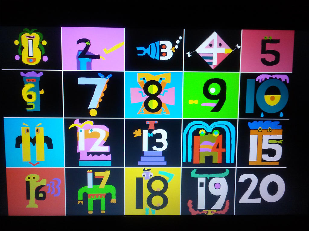 Sesame Street: Abstract Count 1-20 by martin4991 on DeviantArt