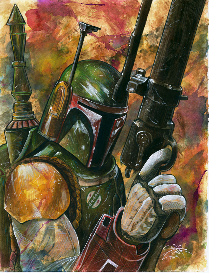 Boba Fett -gouache