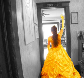 Belle Gold Dress Cosplay 6