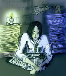 Snape Studying