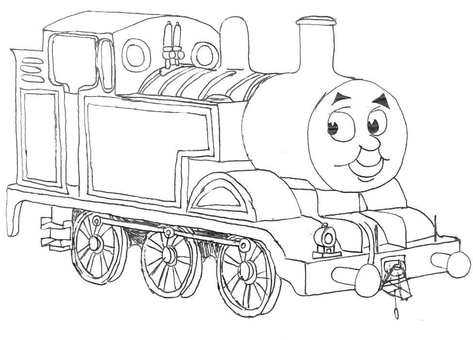 Thomas the tank engine black and white hotsell