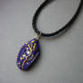 Oriental purple pendant