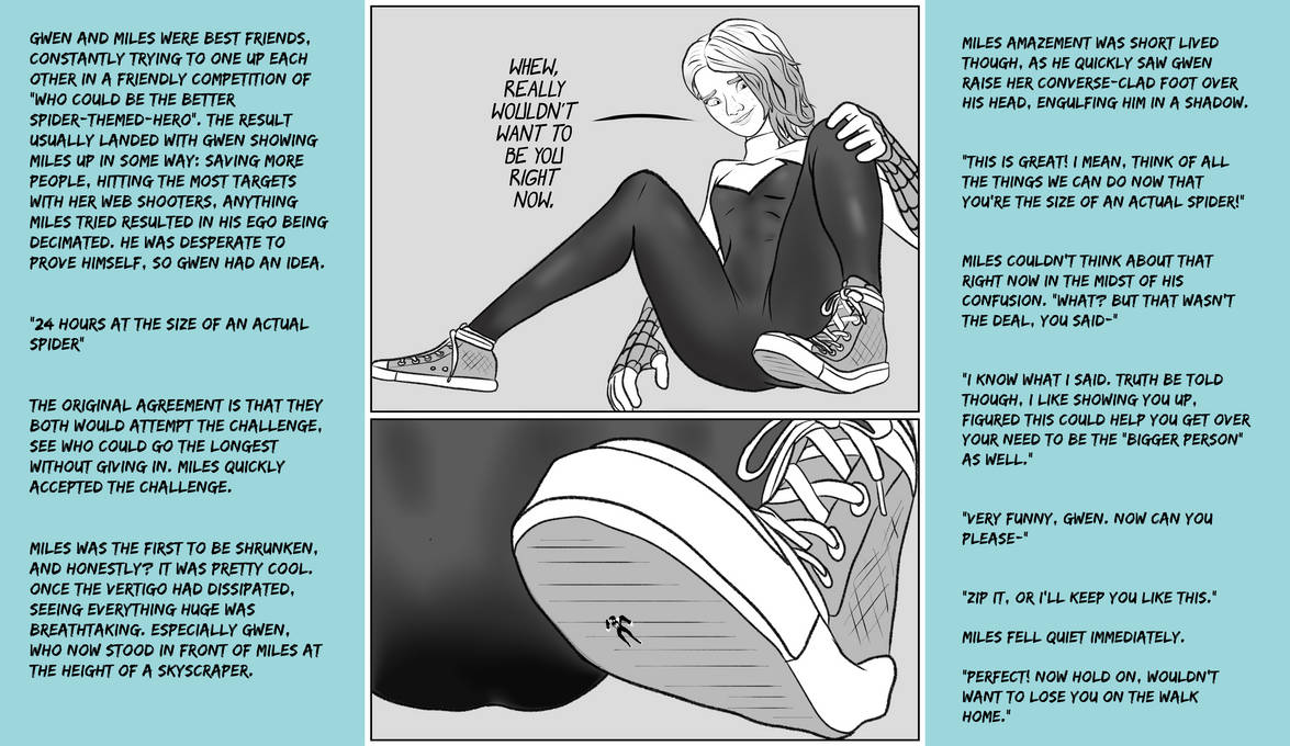 Giantess Gwen Stacy's Bet by PuzzleParadoxical on DeviantArt