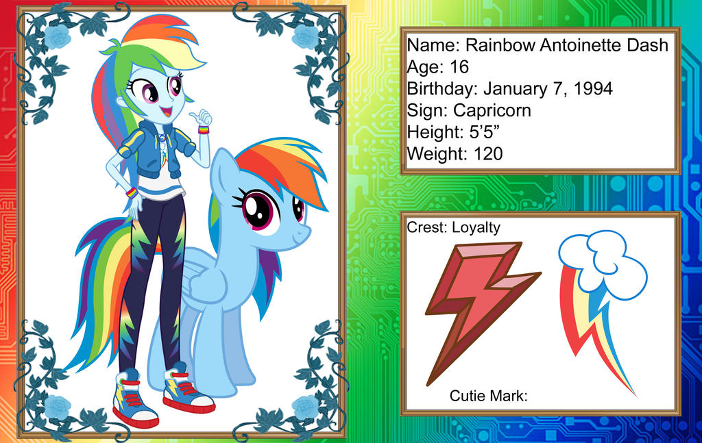 Digimon Tri Character Status - Rainbow Dash by Sasami87 on DeviantArt