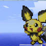 Pichu and Haxorus sprites on Minecraft