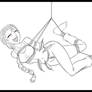 Lineart Commiss - Lalita Suspended and Tickled