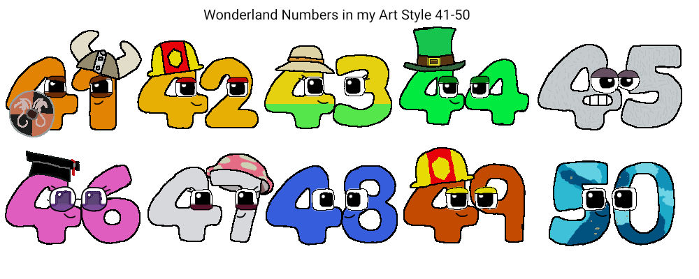 41 59 Wonderland Numbers in my Art Style 41-50 by MattArts9438 on DeviantArt