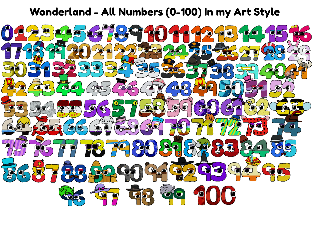 Wonderland - All Numbers 0-100 in my Art Style by MattArts9438 on ...