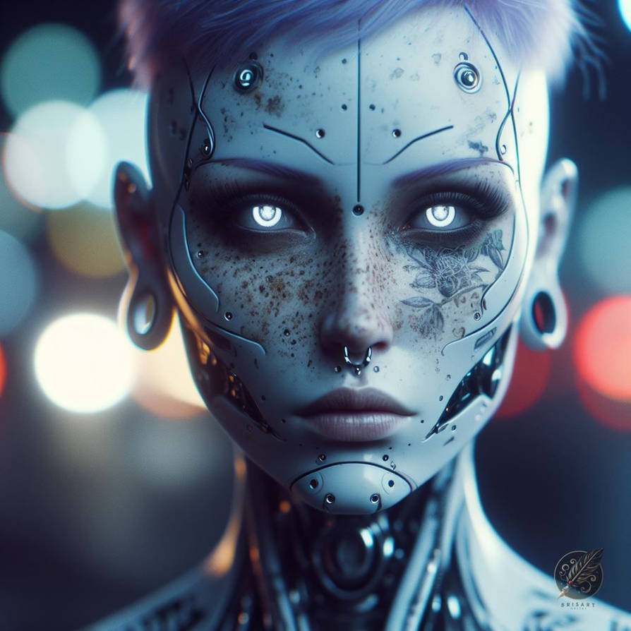 Goth Android Woman Android Girl by GalleryBrisArt on DeviantArt