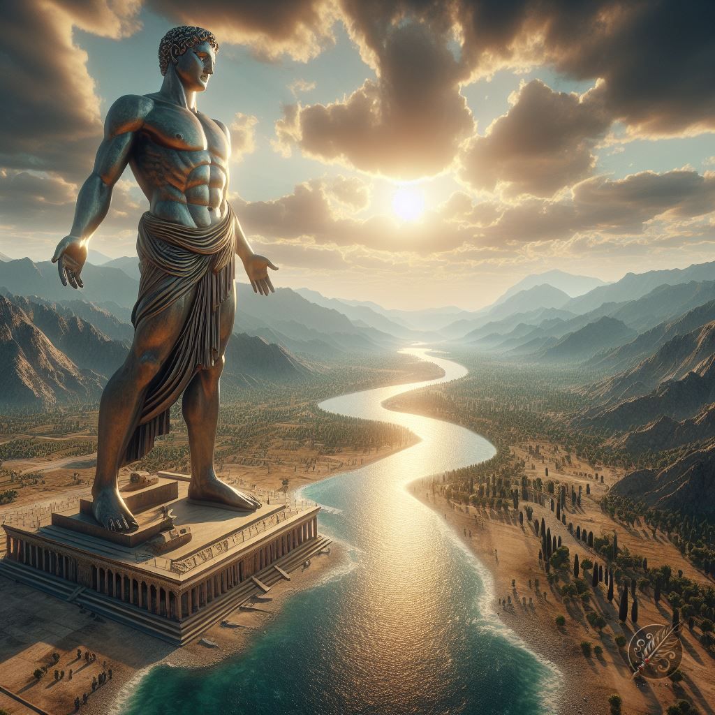 Colossus of Rhodes statue of the Greek god Helios by GalleryBrisArt on ...