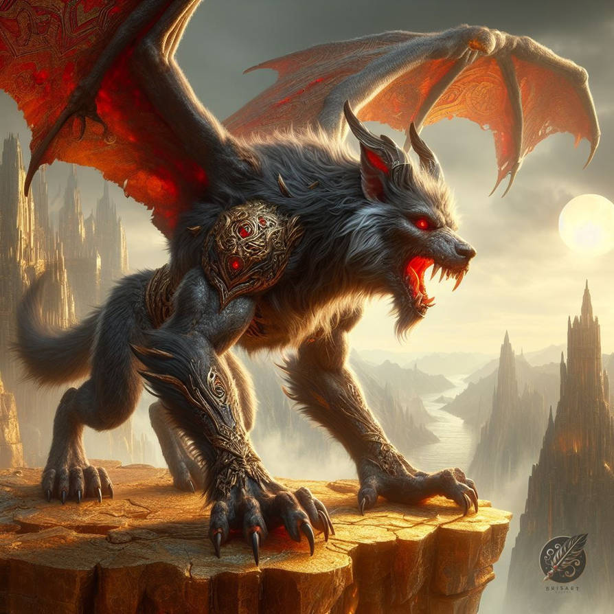 Flying Werewolf by GalleryBrisArt on DeviantArt