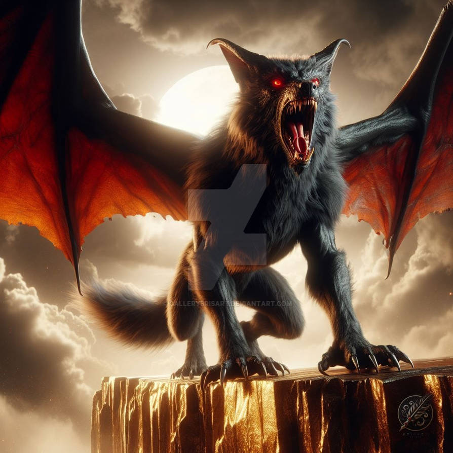Flying Werewolf by GalleryBrisArt on DeviantArt