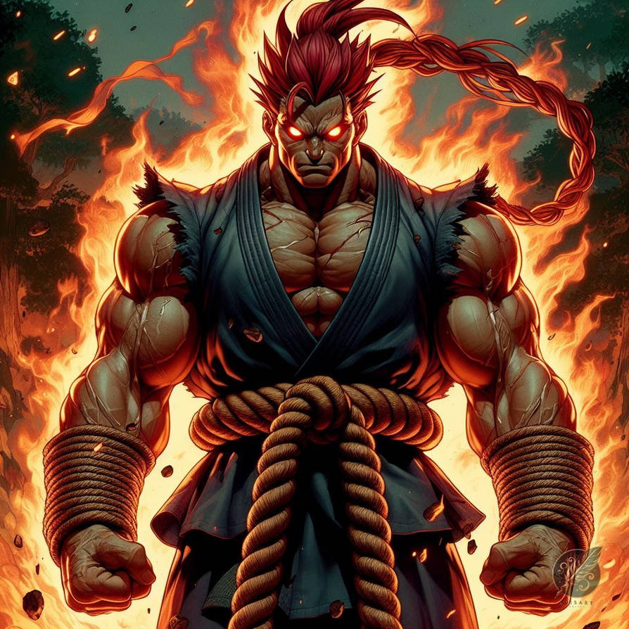 Akuma Street Fighter by GalleryBrisArt on DeviantArt