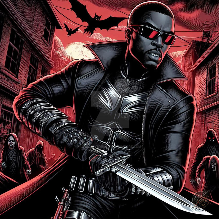 Blade Vampire Vampire Exploding The Avengers - Blade The Vampire Hunter by GalleryBrisArt on DeviantArt