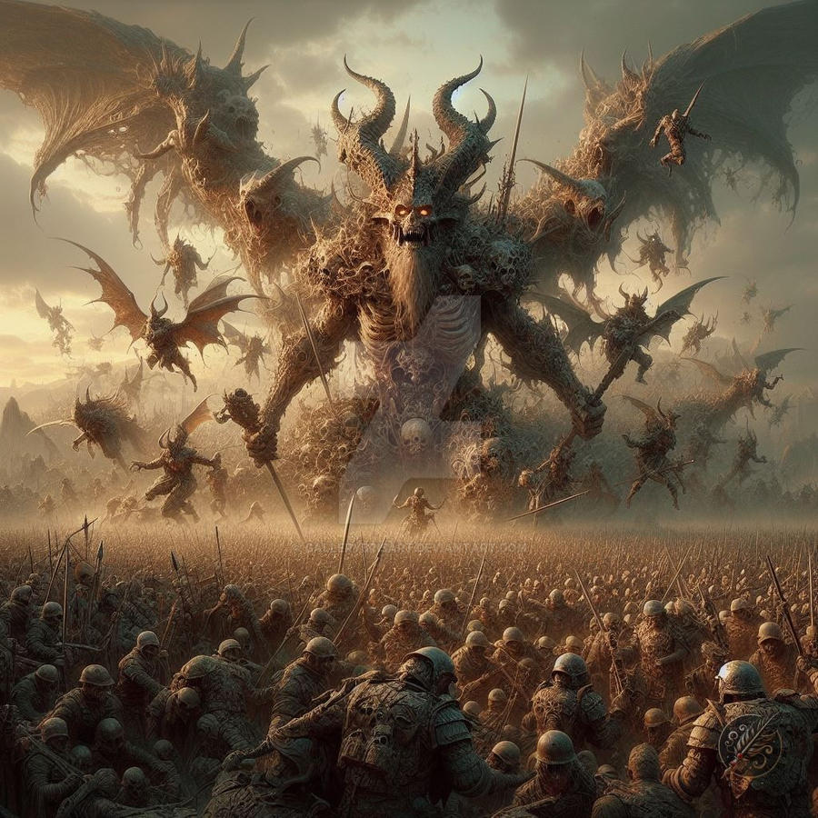 Demonic Combat Demonic War in Hell by GalleryBrisArt on DeviantArt