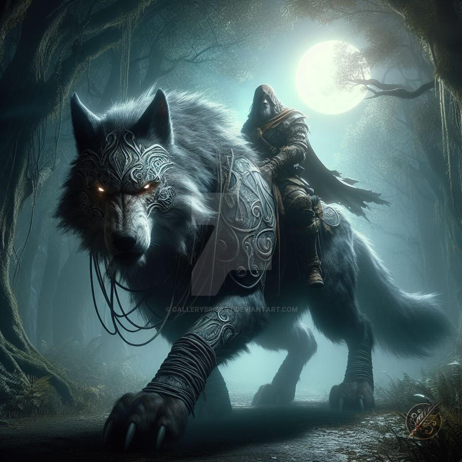 Guy Riding Wolf Warrior Riding a Wolf by GalleryBrisArt on DeviantArt